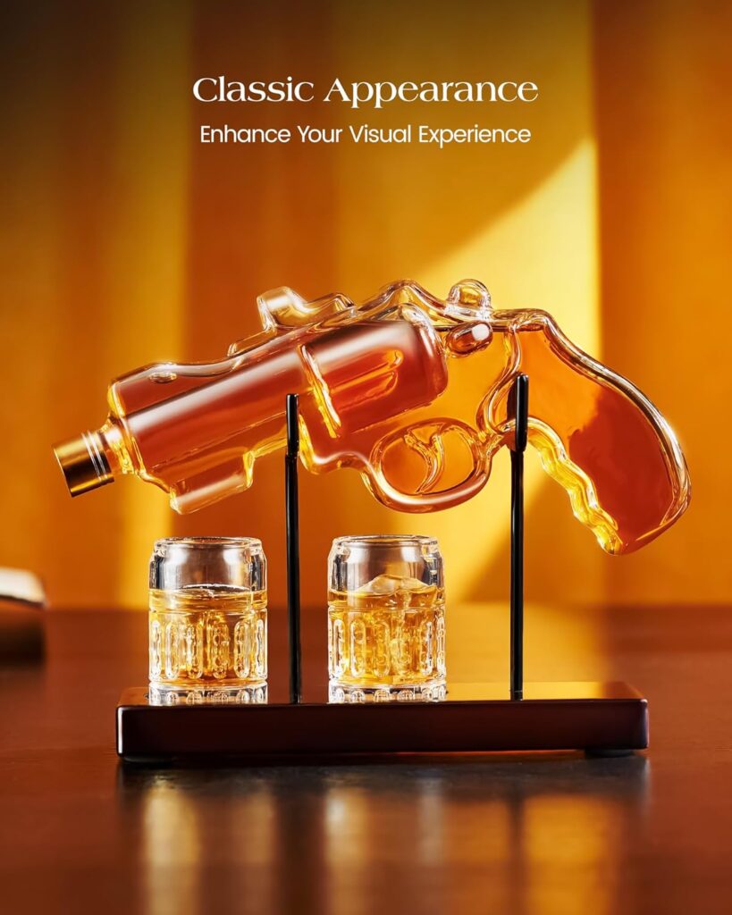 Elegant Whiskey Decanter Set With Smoker Kit 2