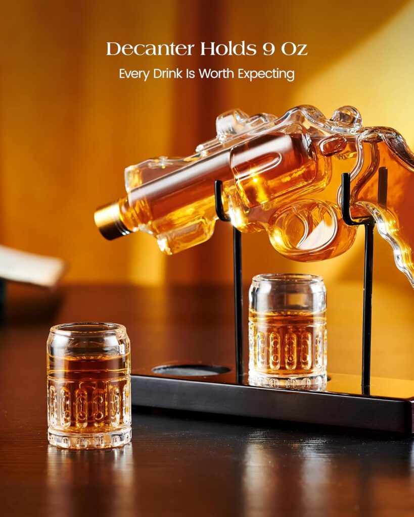 Elegant Whiskey Decanter Set With Smoker Kit 4
