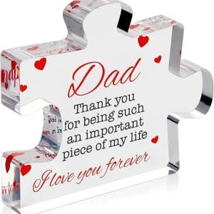 Engraved Acrylic Block Puzzle Gifts for Dad