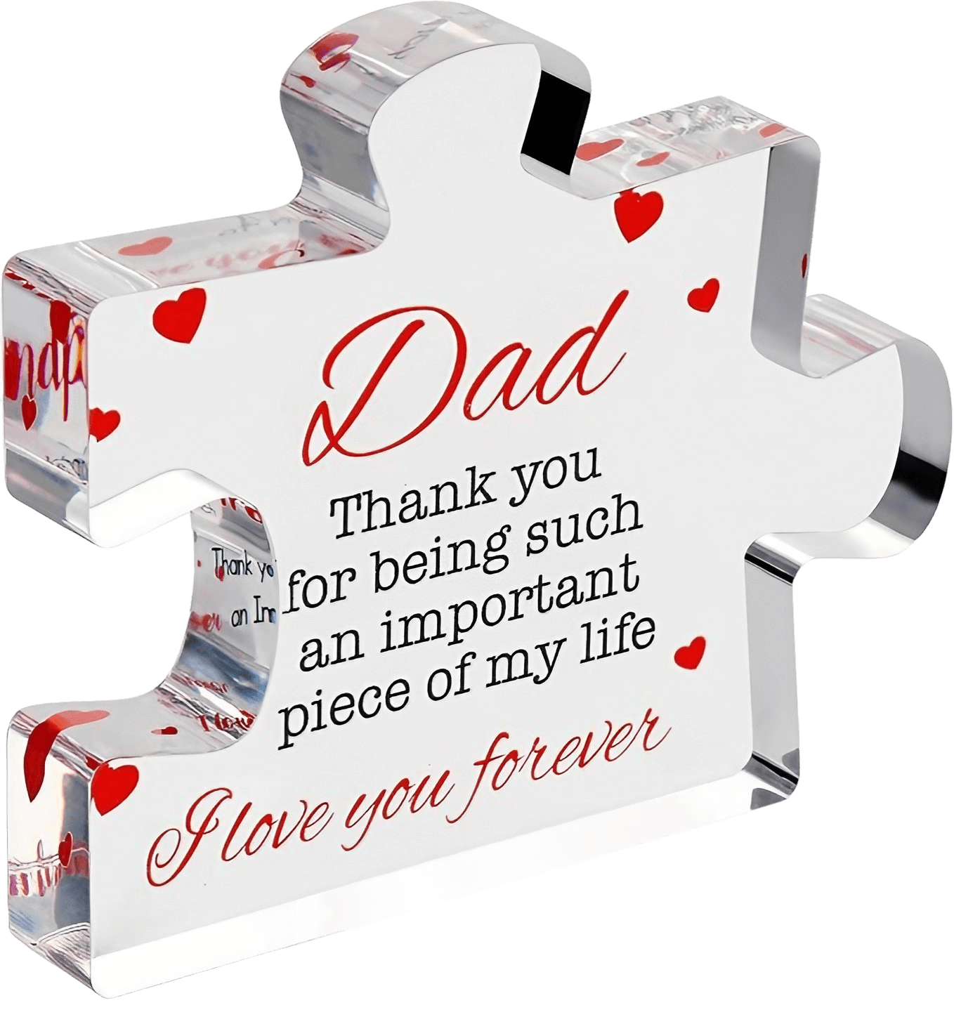 Engraved Acrylic Block Puzzle Gifts for Dad