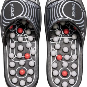 Reflexology Foot Massage Sandals Gifts for Dads black